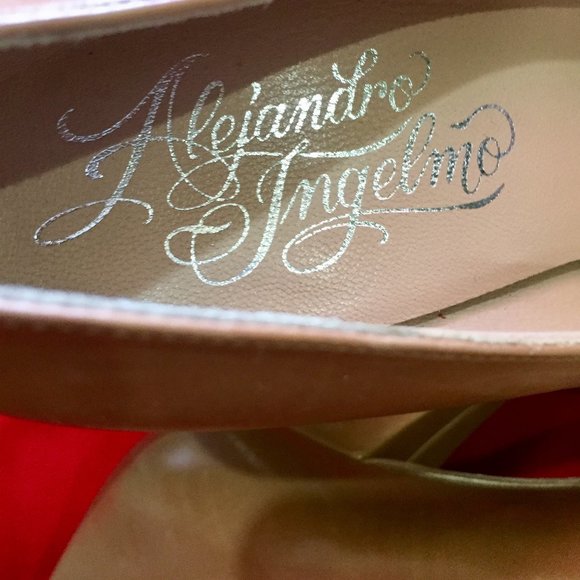 Alejandro Ingelmo Intermix Nude Camel Tan Platform High Heel Pumps Sz 36 - Picture 8 of 16